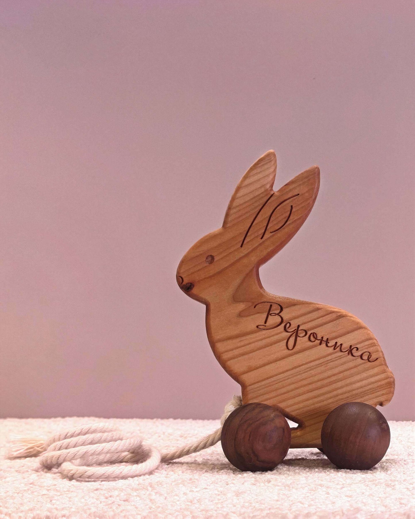 Wooden Pull Along Bunny Toy_CrafTech