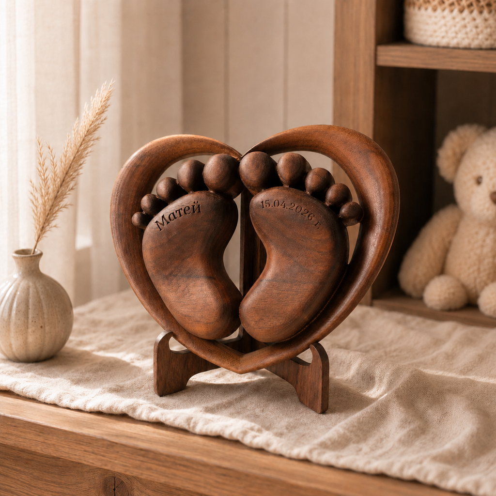 Dekoration „Erste Schritte im Herzen“