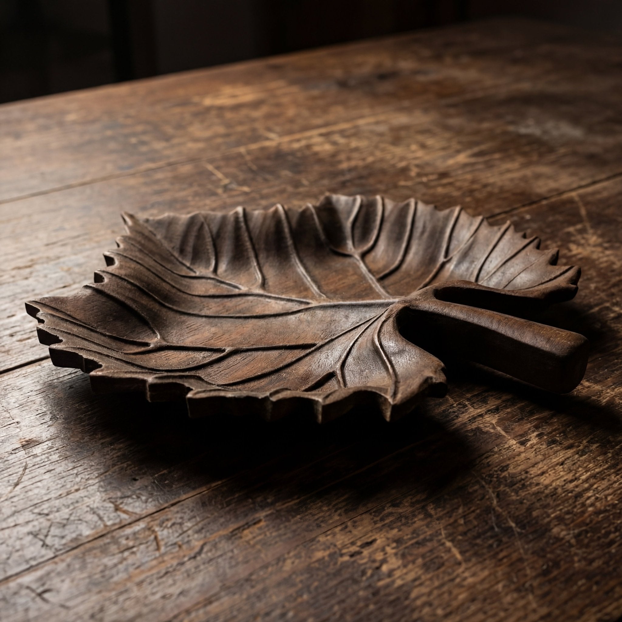 Дървено плато „Листо“ от Американски орех - CrafTech