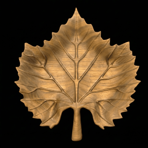 Дървено плато „Листо“ от Американски орех - CrafTech