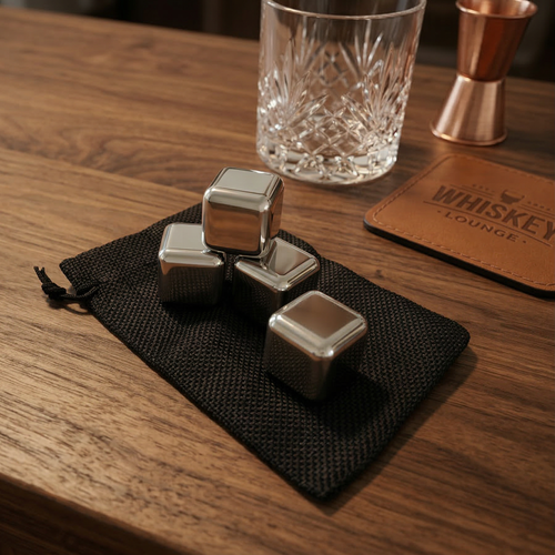 Луксозен Комплект Метални Кубчета за Лед