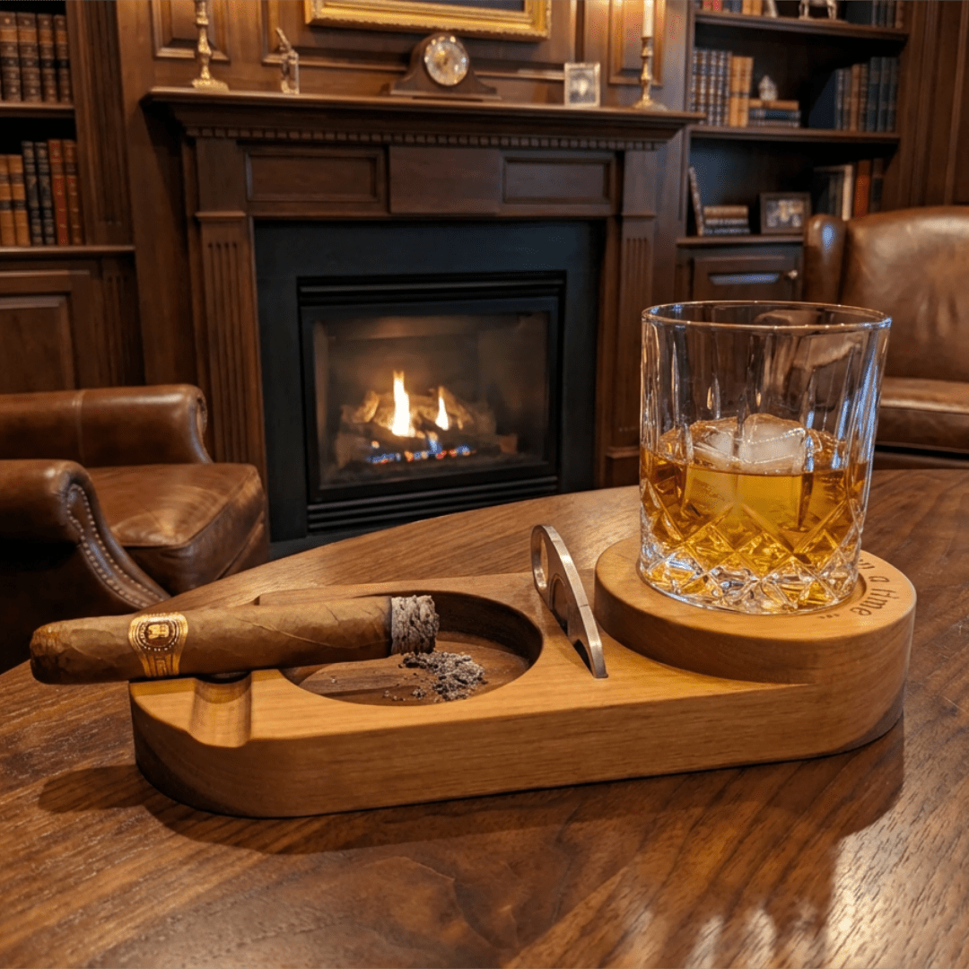 Луксозен пепелник за пури с поставка за чаша - CrafTech