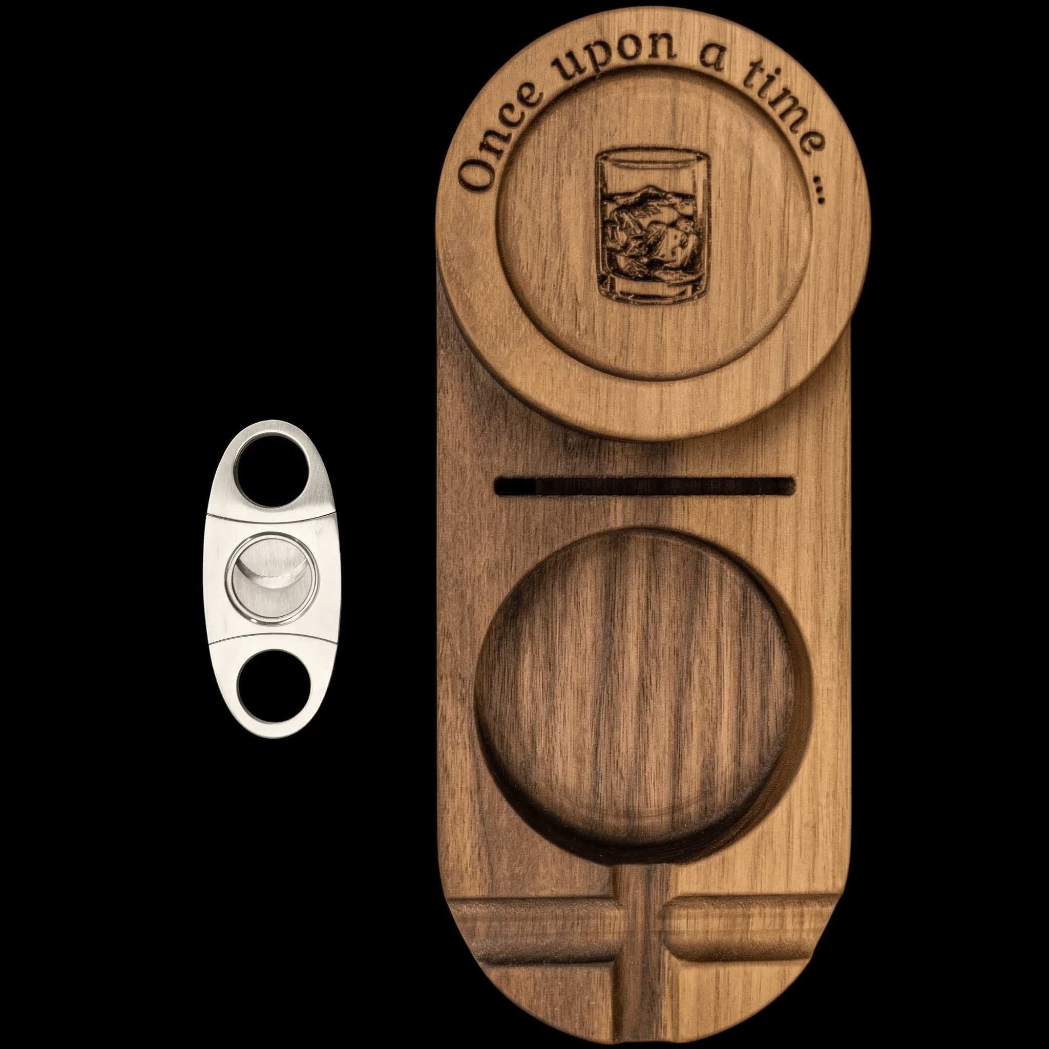 Луксозен пепелник за пури с поставка за чаша - CrafTech