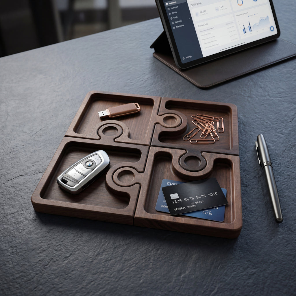 Луксозно модулно плато за сервиране от масивен американски орех