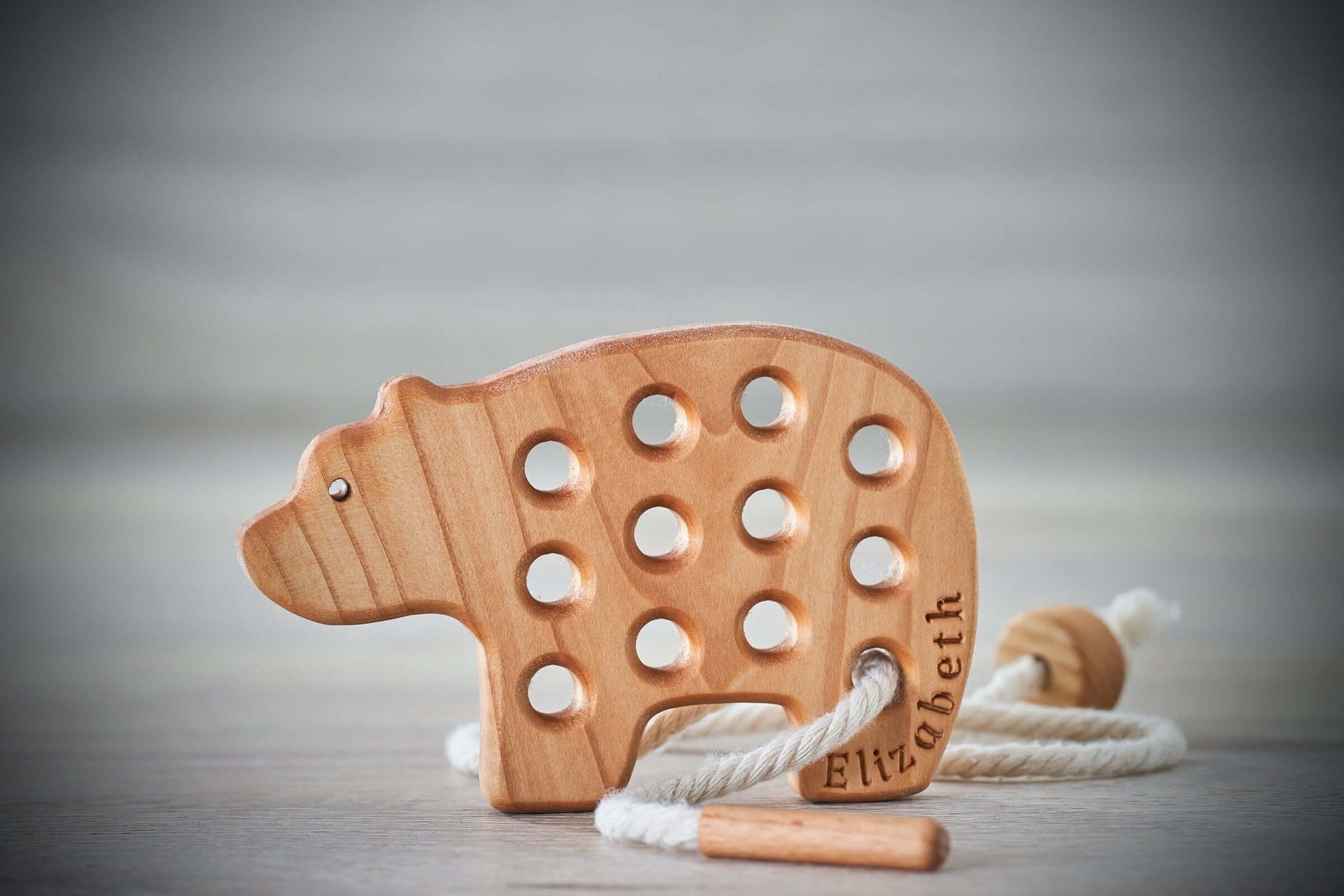 Wooden Lacing Toy "Bear"_CrafTech