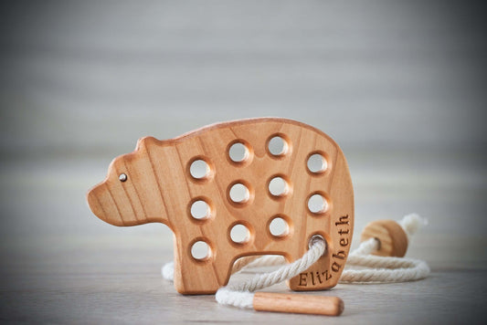 Wooden Lacing Toy "Bear"_CrafTech