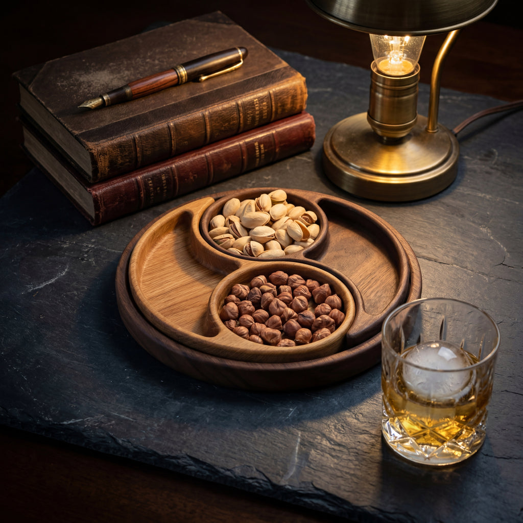 Модулно плато „Ин и Ян“ от американски орех и дъб